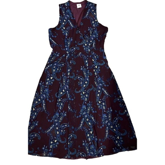 Cabi Treasure Paisley Sleeveless Dress Women’s Size 8 Purple Blue #3461 - Picture 6 of 11